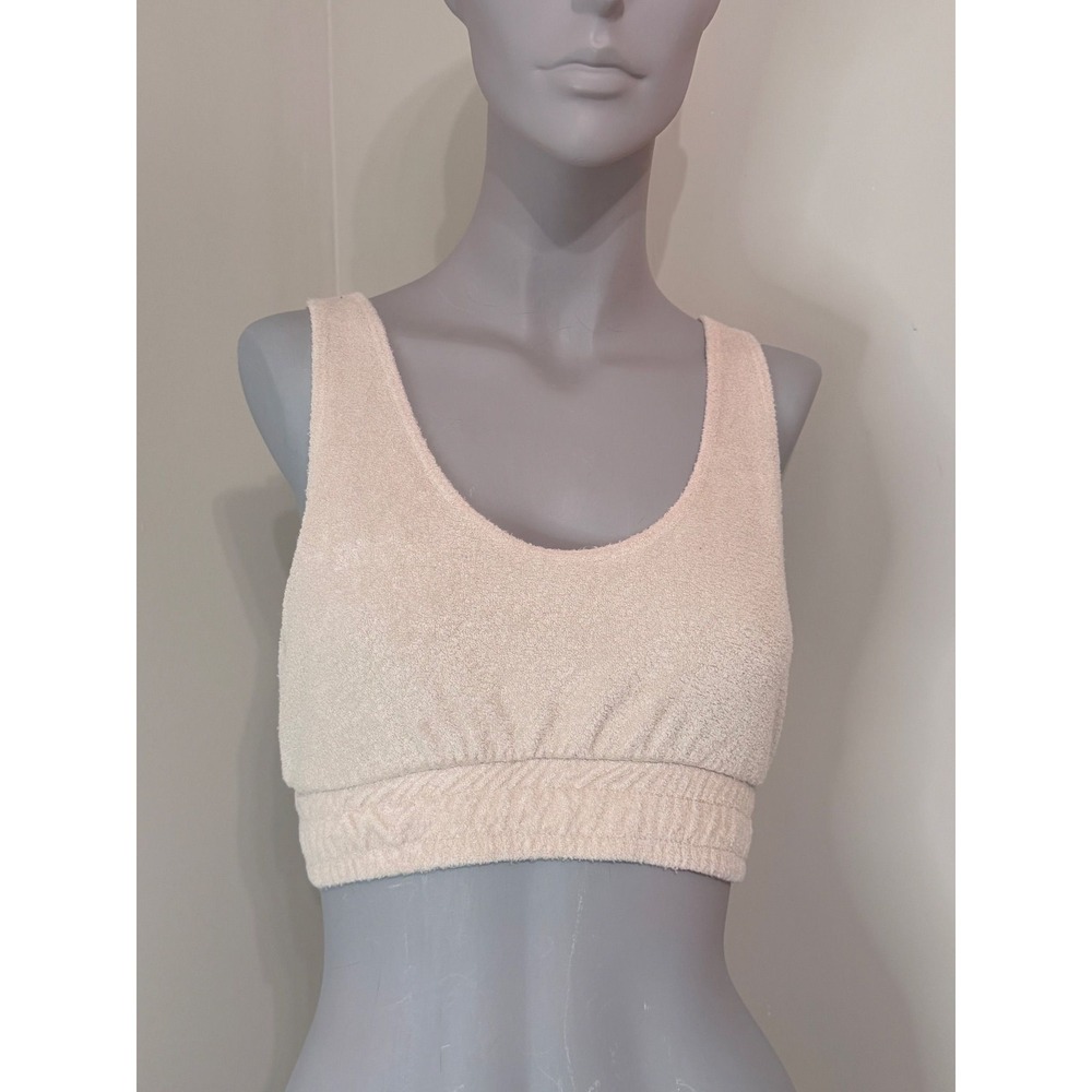 Size S - Light cream BlueNotes terry cloth crop top